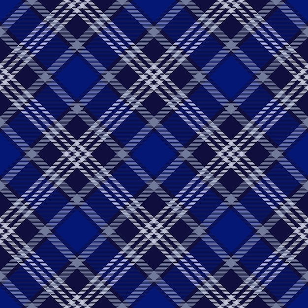 Niebieska tkanina tekstura kraciasty ukośny tartan bezszwowy ornament wektoru ilustracja