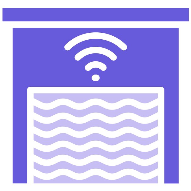 niebieski i fioletowy znak z napisem "wifi"