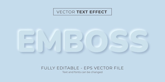 Plik wektorowy niebieski neomorficzny wytłoczony neomorfizm 3d prosty nowoczesny przyszły edytowalny efekt tekstowy
