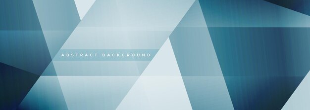 Niebieski nowoczesny abstrakcyjny szeroki baner z geometrycznymi kształtami ciemno niebieski abstrakcyjny wektor tła