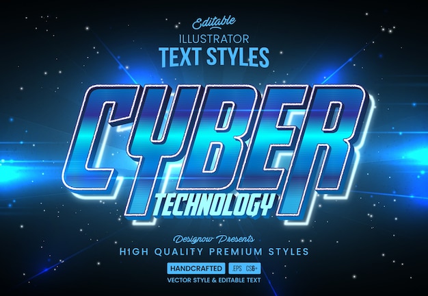 Plik wektorowy niebieski nowoczesny styl tekstu technologii