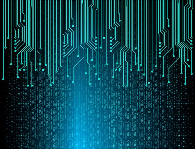 Niebieski Obwód Cyber Przyszłości Koncepcja Technologii