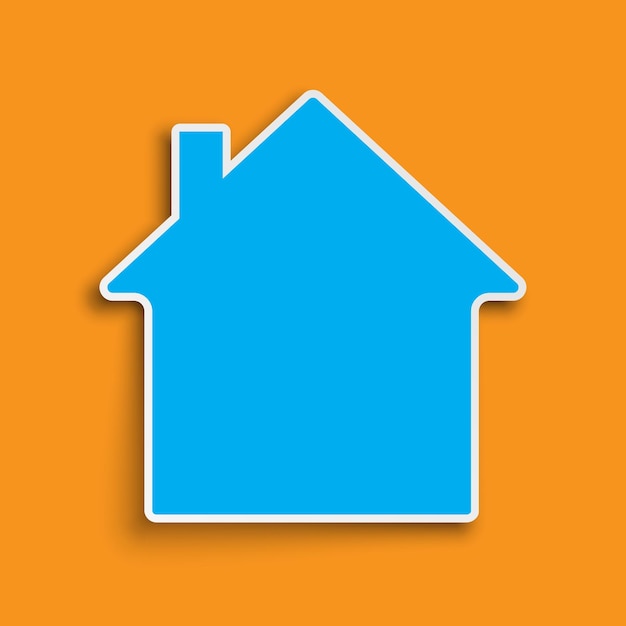 Plik wektorowy niebieski papier dom ikona ilustracja wektorowa