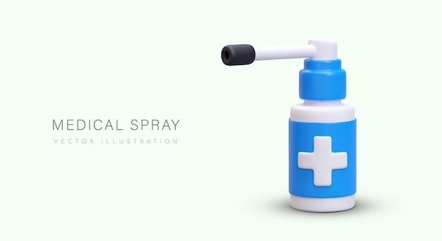Niebieski Realistyczny Spray Medyczny Aerozol Doustny Z Długą Dyszą