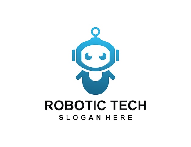 niebieski robot z niebieskimi słuchawkami