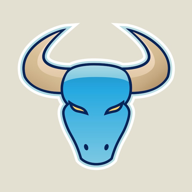 Plik wektorowy niebieski silny byk ikona ilustracja wektorowa