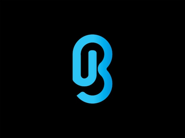 Niebieskie logo z literą o
