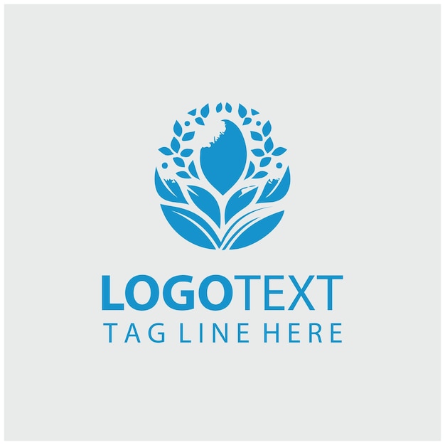 niebieskie logo z napisem "get line line line" na białym tle