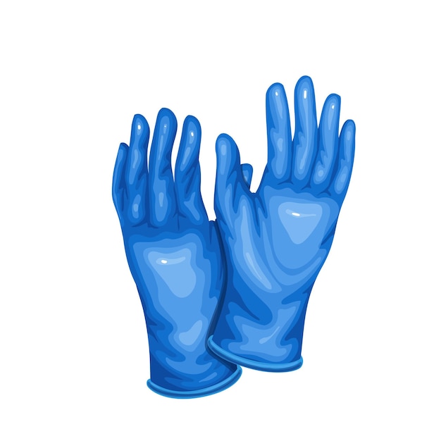 Plik wektorowy niebieskie rękawice ochronne lateksowe medyczne