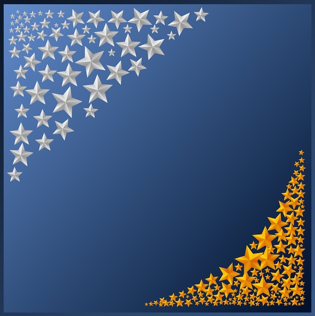 Plik wektorowy niebieskie tło i złota gwiazda przedstawione w formie wektor