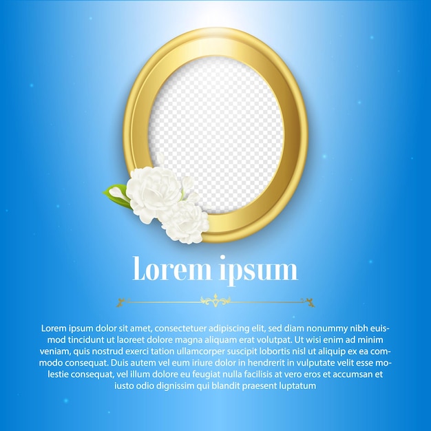 Plik wektorowy niebieskie tło z białym jaśminem na kartkę z życzeniami plakaty reklamowe na stronie internetowej