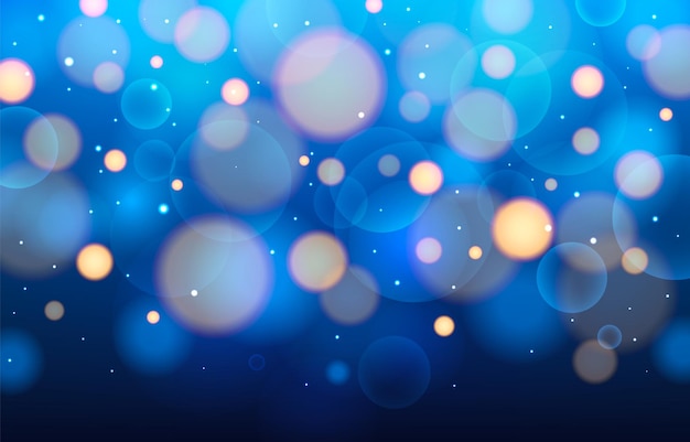Niebieskie tło z mocą bokeh