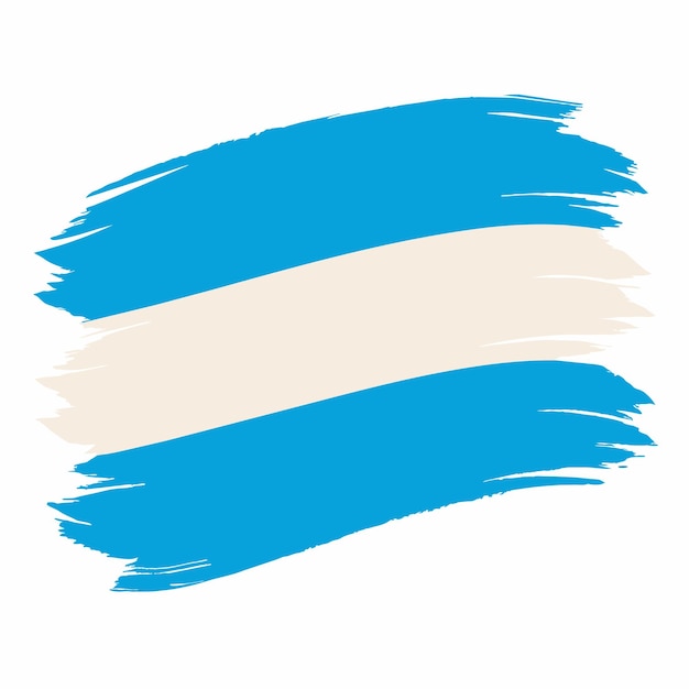 Niebiesko-biała Argentyńska Flaga Z Białym Pasem