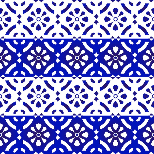 Niebiesko-biały Wzór Porcelany