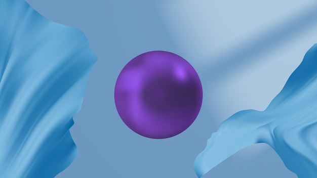Plik wektorowy niebiesko-fioletowa kula jest w powietrzu, a niebieskie tło to niebiesko-fioletowa kula.