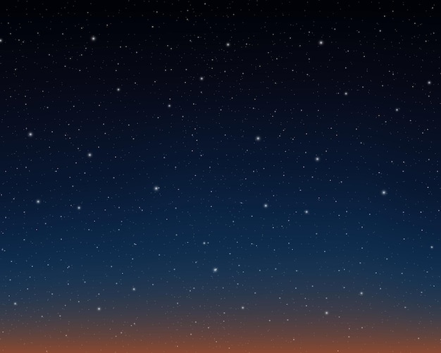 Plik wektorowy niebo nocne z gwiazdami ilustracja wektorowa wektor gwiazdistego nieba nocnego z błyszczącym światłem gwiazd
