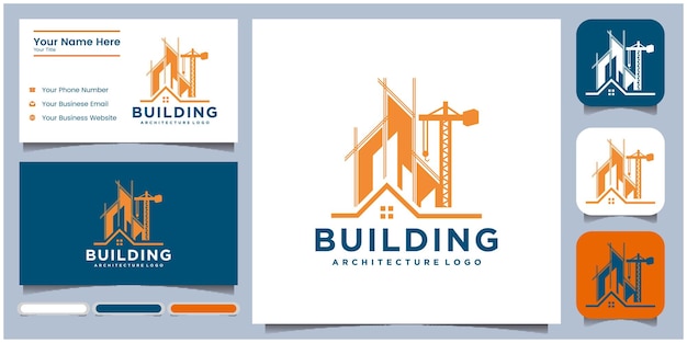 Nieruchomości Logo Design Inspiracja Logo Luksusowego Budynku Logo Konstrukcji Budynku Budowlanego