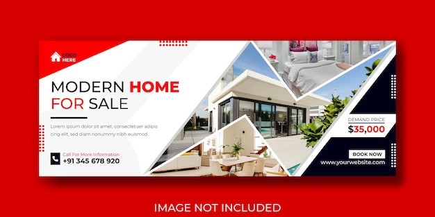Plik wektorowy nieruchomości sprzedaż domu media społecznościowe okładka baner internetowy