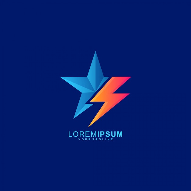 Niesamowite logo Flash Star Premium