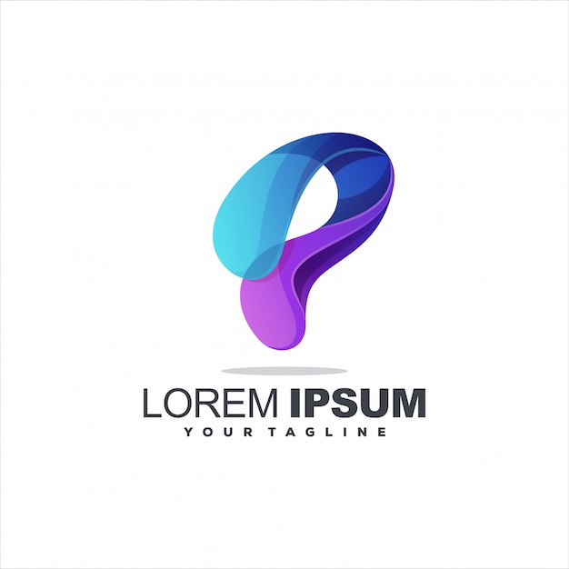Niesamowite logo litery gradientu