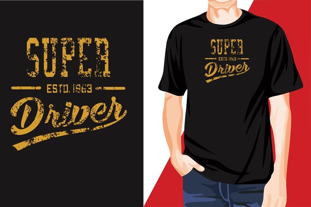 Niesamowity, Przyciągający Wzrok Nowoczesny Projekt Koszulki Super Driver