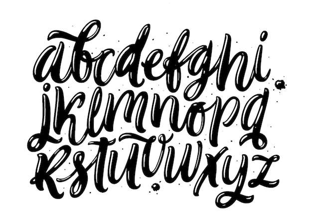 Plik wektorowy niestandardowa czcionka alfabetu ręcznie wykonane litery alfabetu wektorowego i typografia