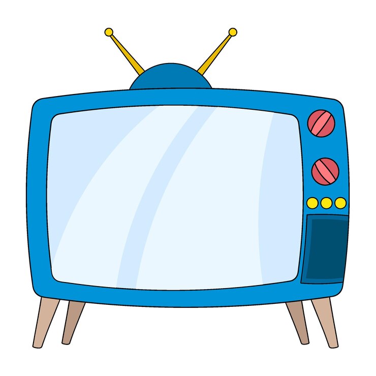 Nieużywany stary klasyczny lampowy telewizor analogowy