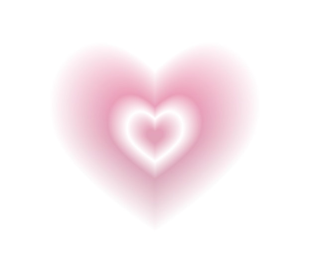 Plik wektorowy niewyraźna różowa aura serca trendy y2k styl ilustracja wektorowa
