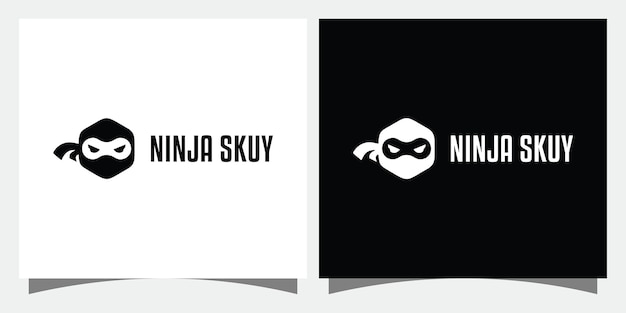 Ninja Logo Projekt Inspiracji Ikony Wektorowe Premium Wektor