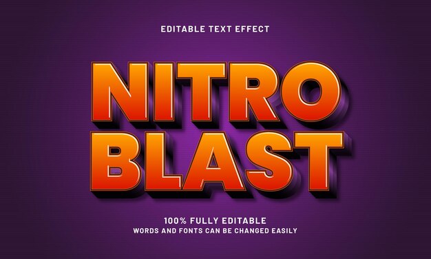 nitro blast edytowalny efekt tekstowy z tematem sportowym i wyścigowym