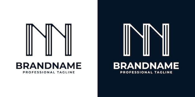 NN Stripes Letters Logo odpowiednie dla każdej firmy z inicjałami NN
