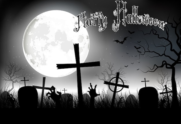 Plik wektorowy noc halloweenowa noc