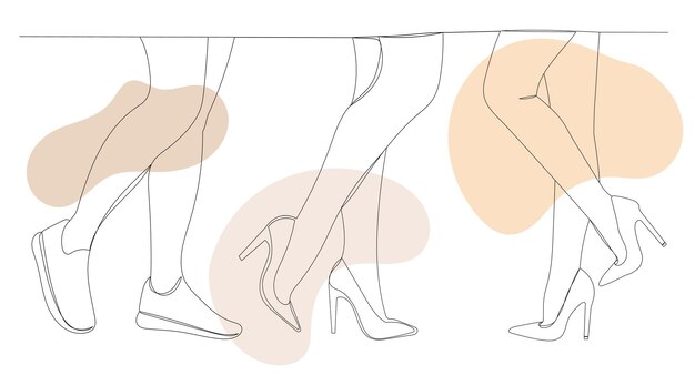 Plik wektorowy nogi rysujące jedną linią ciągłą