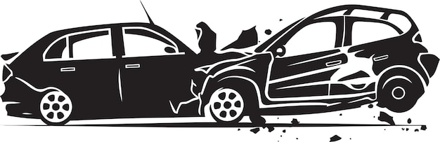 Plik wektorowy noir katastrofa wektor kolizji samochodowej logo crash chronicles czarny wektor wypadku samochodowego ikonka