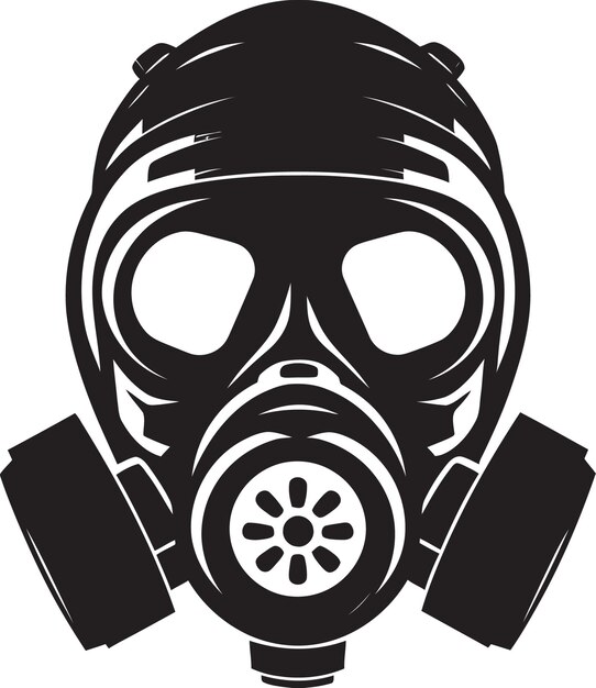 Plik wektorowy noir sentinel vector gas mask symbol ebony shelter black gas mask emblem design