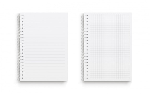 Plik wektorowy notatnik realistyczne wektor. kwadratowy i podszyty.