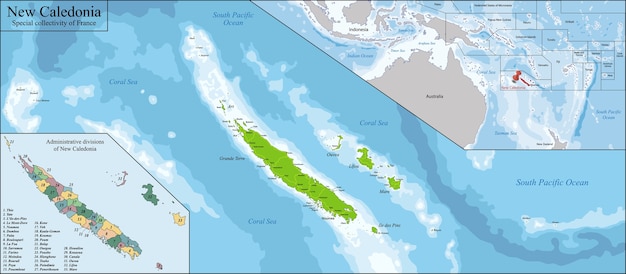 Plik wektorowy nowa mapa kaledonii