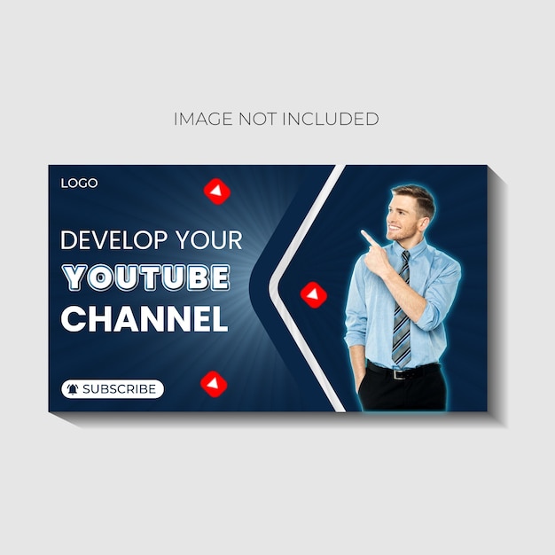 nowa nowoczesna miniatura kanału YouTube i szablon banera internetowego