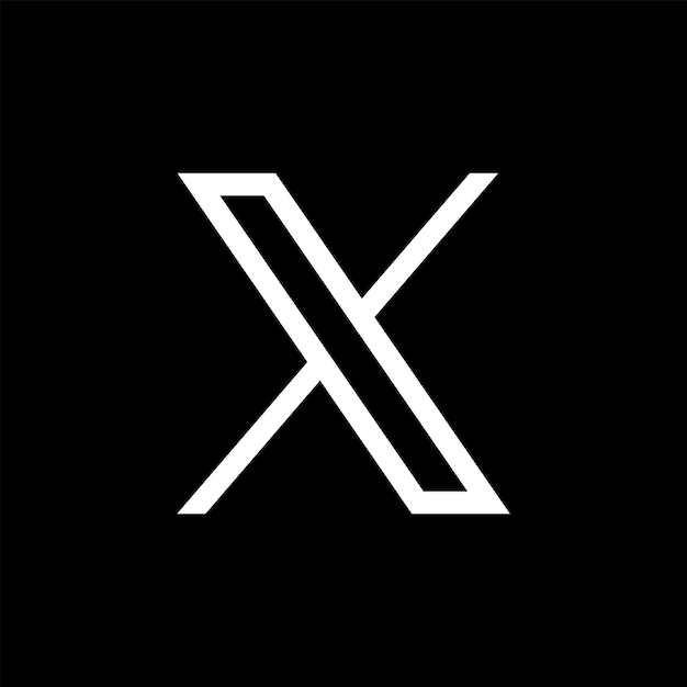 Nowe logo Twittera na czarnym tle