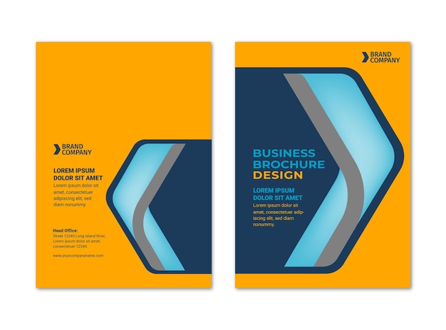 Plik wektorowy nowoczesna broszura biznesowa okładka broszury szablon projektu korporacyjnego