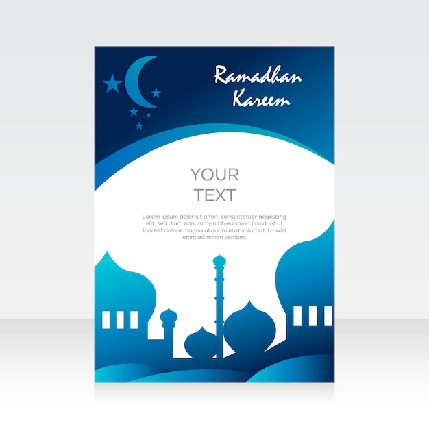 Plik wektorowy nowoczesna broszura szablon ramadan kareem