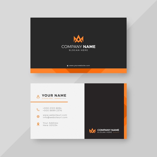 Nowoczesna czarno-żółta wizytówka Corporate Professional
