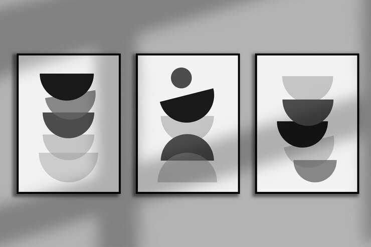 Wektor nowoczesna dekoracja w stylu geometrycznym z połowy wieku do druku artystycznego