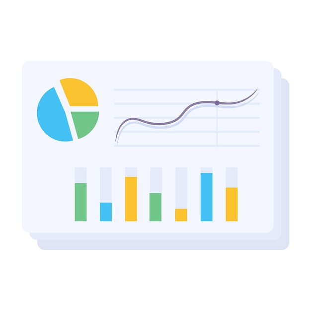 Plik wektorowy nowoczesna ikona analizy danych w płaskim stylu