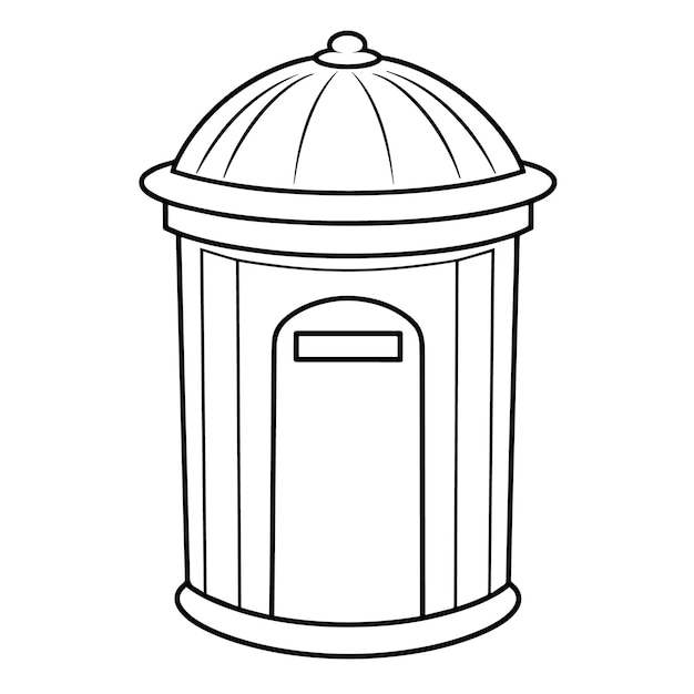 Nowoczesna ikona obrysu kosza w formacie wektorowym dla projektów czystego środowiska