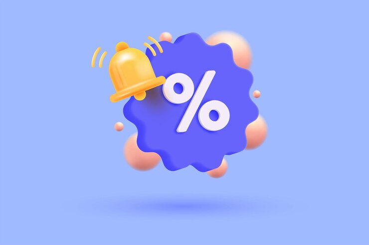 Nowoczesna ilustracja 3D etykiety cenowej