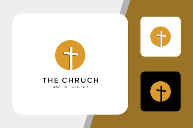 Nowoczesna Ilustracja Logo Kościoła Znak Nowoczesna Grafika Wektorowa Abstrakcyjna