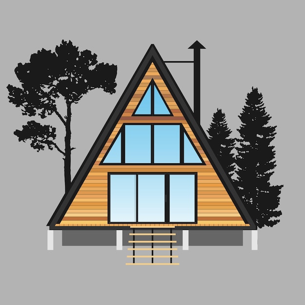 Nowoczesna kabina A-Frame