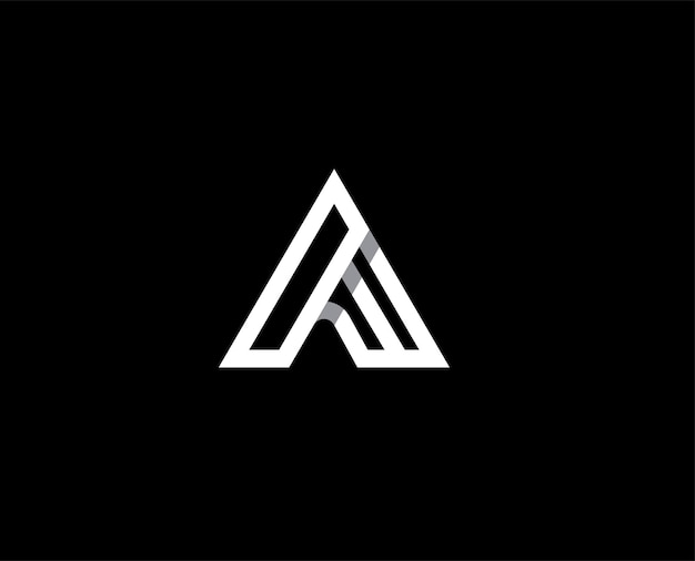 Nowoczesna litera A szablon projektu logo w stylu monogramu wektor ikona