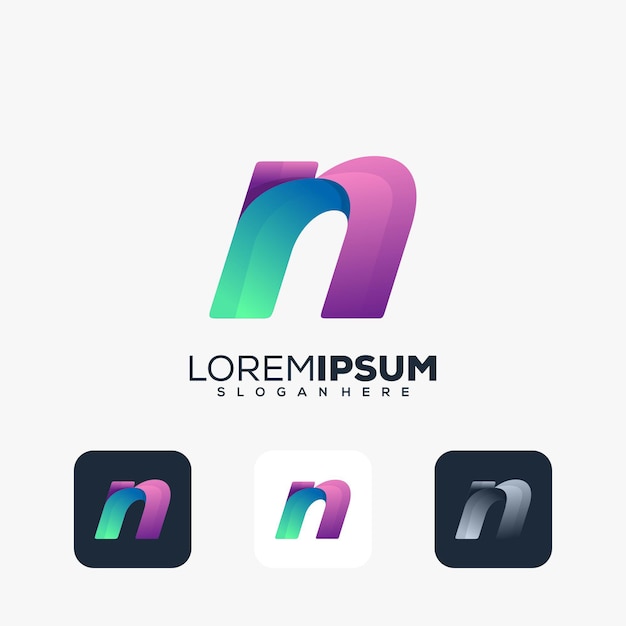 Nowoczesna Litera N Logo Design